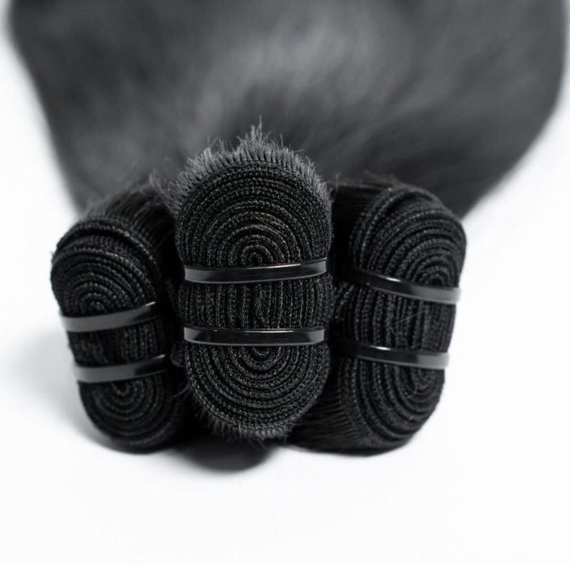 Bone Straight/Natural Raw hair Three Bundle deal